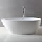 Alfi Brand ALFI brand AB8861 59" White Oval Acrylic Free Standing Soaking Bathtub AB8861 - alternate 3